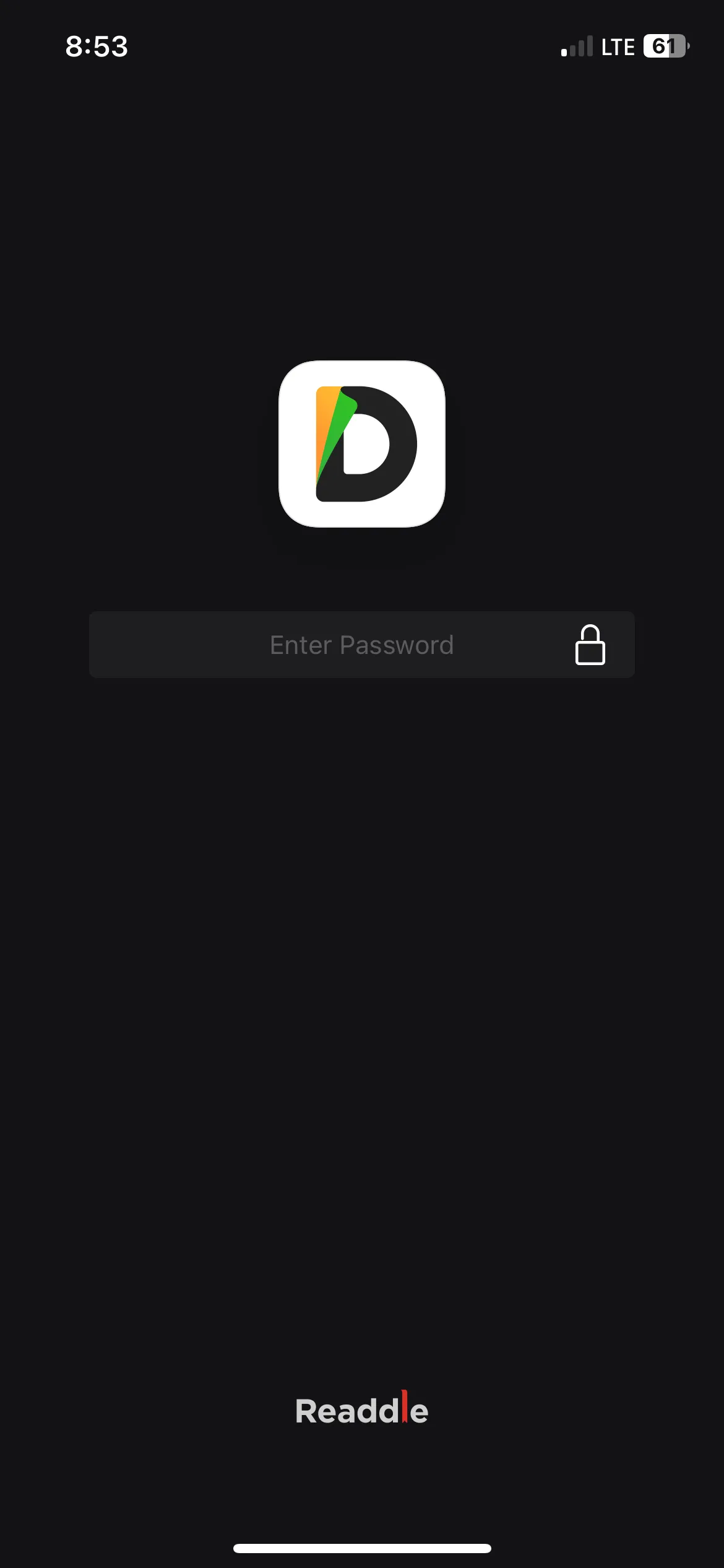 Màn hình yêu cầu nhập mật mã để truy cập ứng dụng Documents trên iPhone