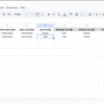 Mẫu bảng theo dõi dịch vụ đăng ký nâng cao với Google Sheets kèm định dạng có điều kiện