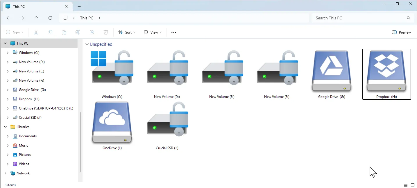 Mountain Duck hiển thị các ổ đĩa lưu trữ đám mây như Google Drive và Dropbox ngay trong File Explorer, giống như các ổ đĩa cục bộ.