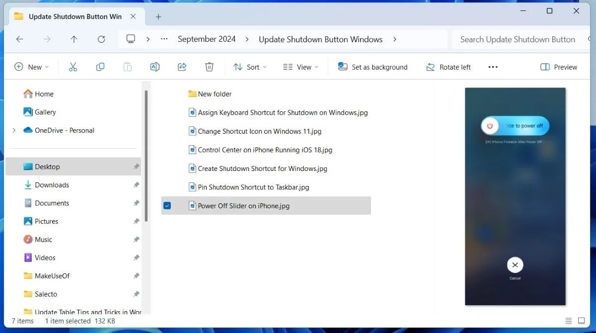 Ngăn xem trước (Preview Pane) trong File Explorer của Windows 11