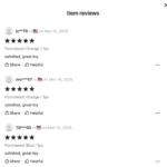 Nhiều đánh giá lặp lại với cùng cấu trúc từ ngữ cho một sản phẩm trên sàn thương mại điện tử Temu, dấu hiệu của review ảo