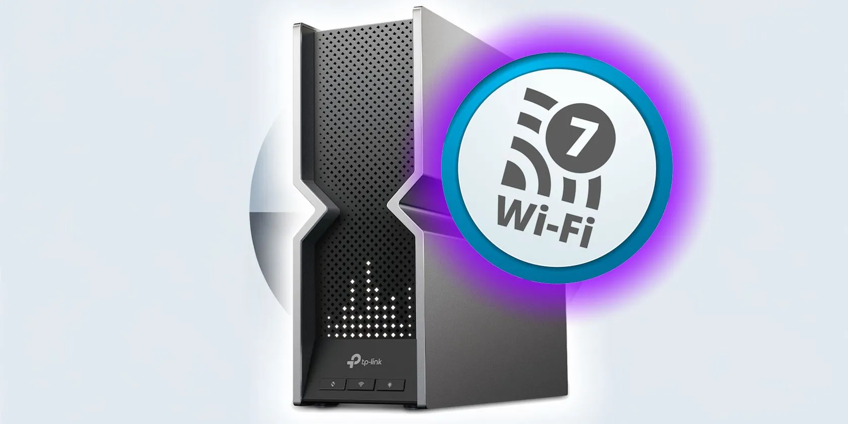 Router TP-Link Wi-Fi 7 với logo chính thức, đại diện cho công nghệ kết nối không dây tiên tiến và bảo mật vượt trội.