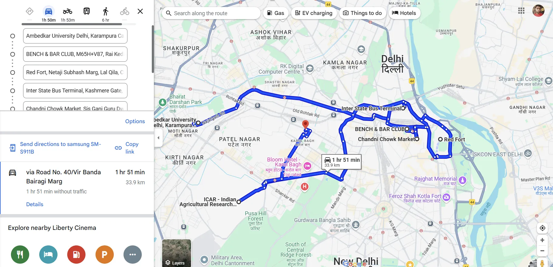 So sánh lộ trình đa điểm dừng được tối ưu hóa bởi Routora trên Google Maps