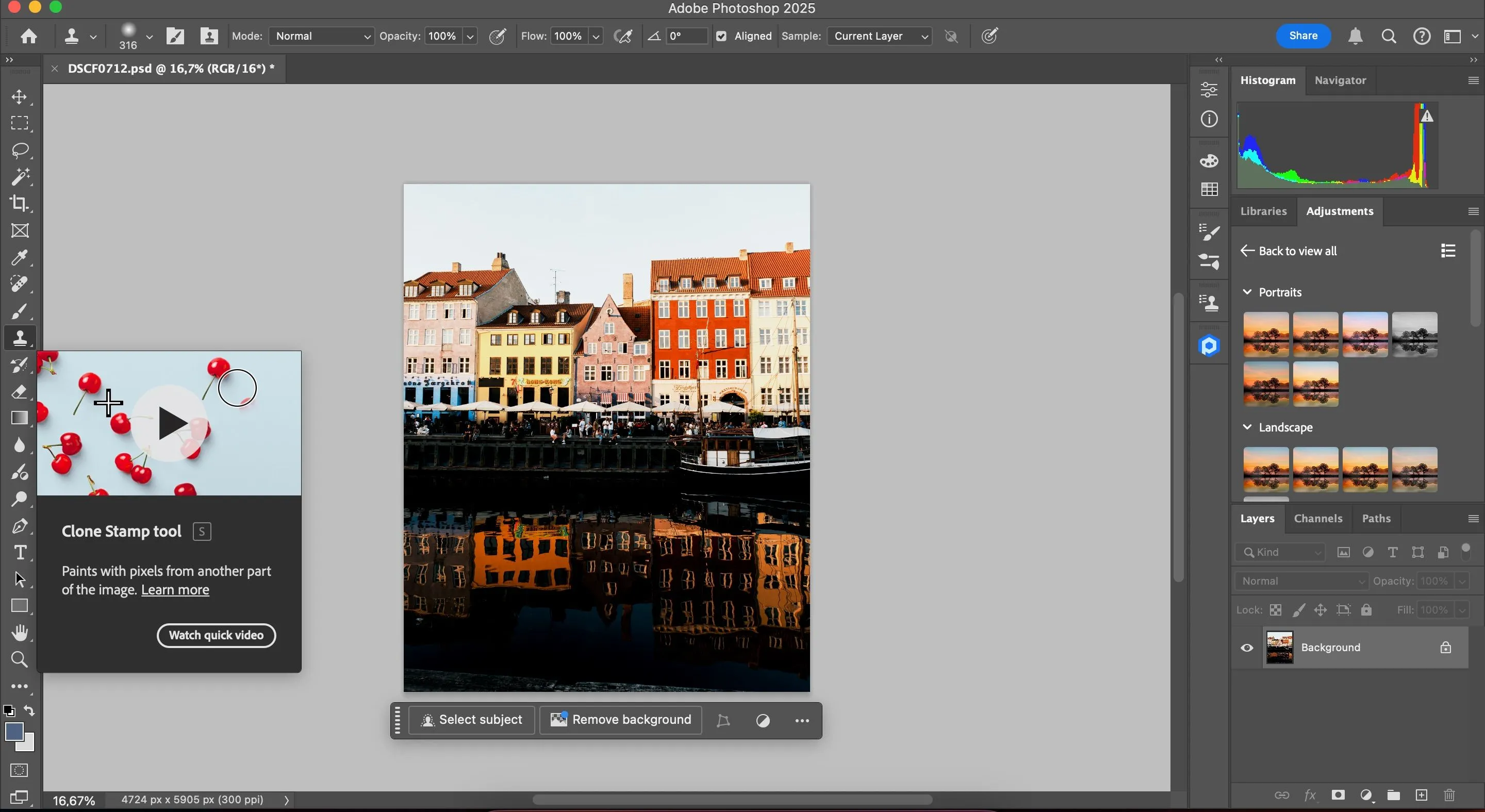 Sử dụng công cụ Clone Stamp trong Adobe Lightroom để nhân bản đối tượng