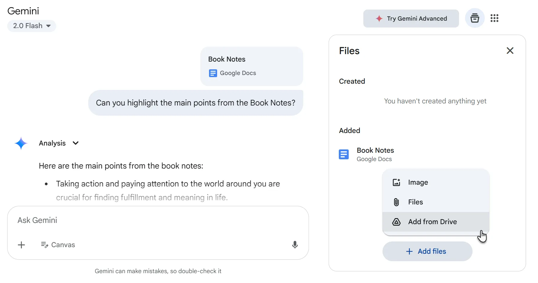 Sử dụng Gemini AI để tương tác và tối ưu hóa ghi chú từ Google Docs