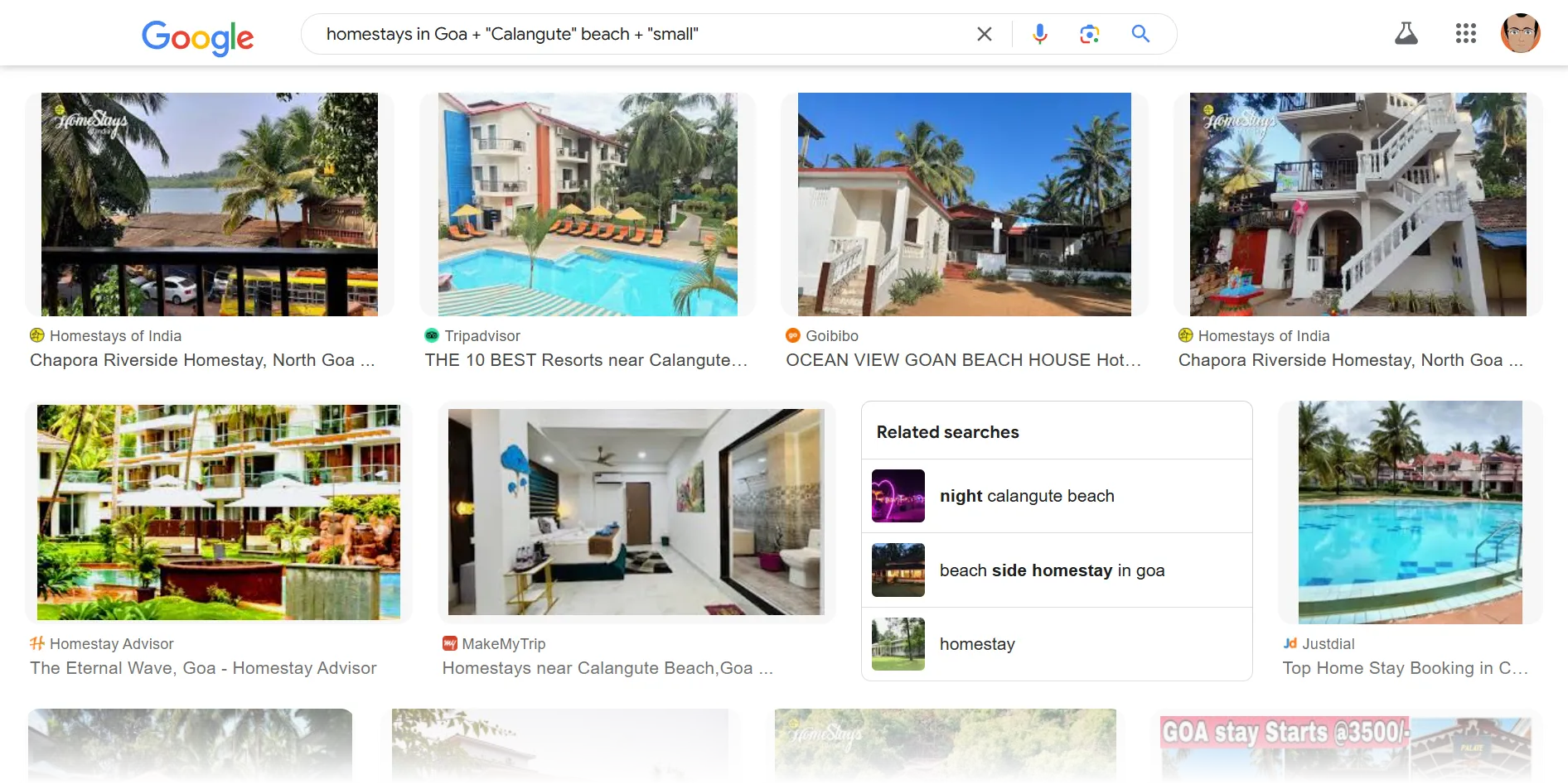 Sử dụng Google Images để tìm kiếm các lựa chọn lưu trú thay thế Airbnb