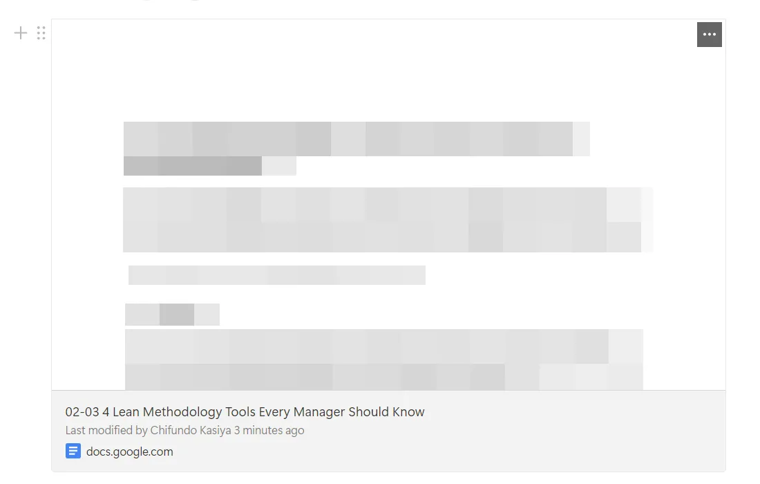 Tài liệu Google Docs được nhúng và xem trước trực tiếp trong trang Notion.