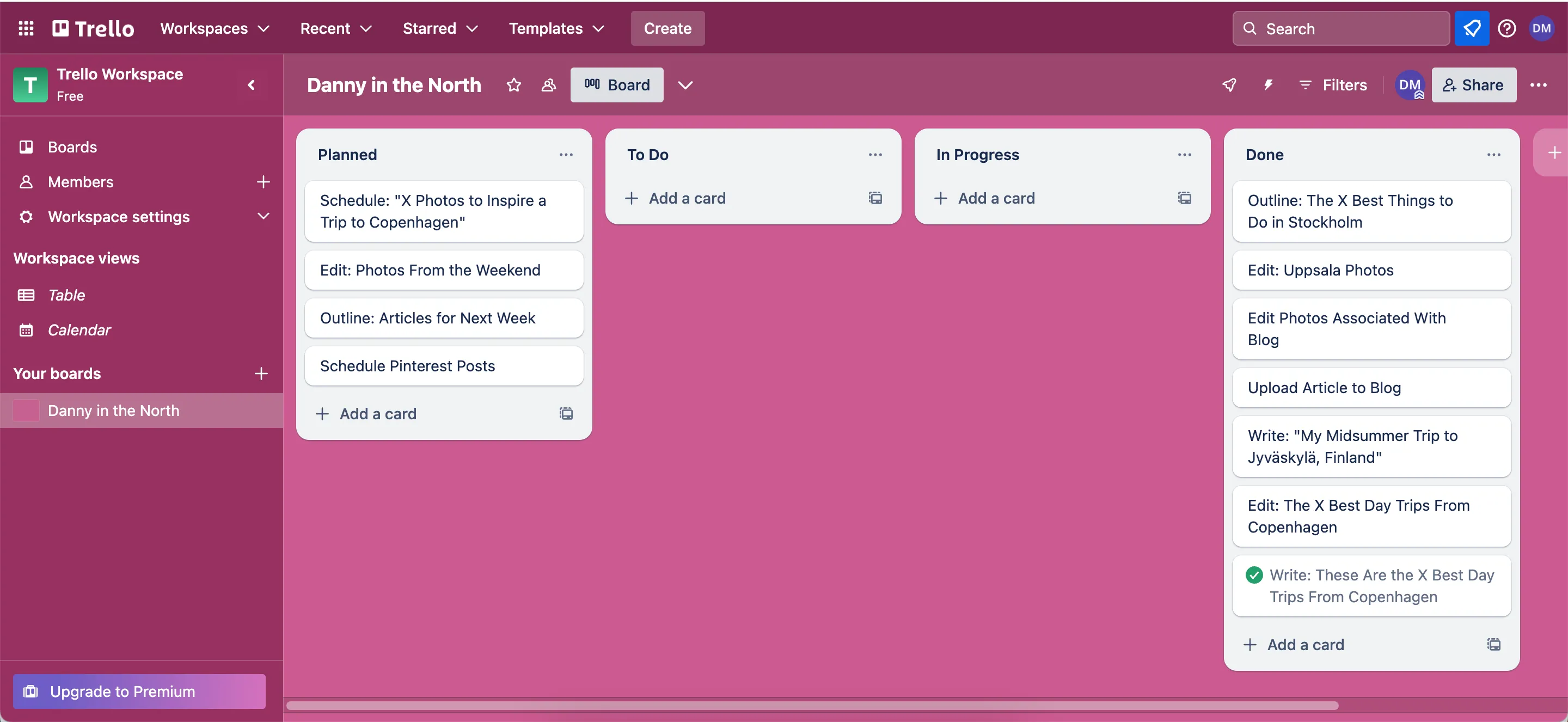 Tạo bảng mới trong ứng dụng Trello để quản lý dự án