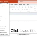 Thanh công cụ Truy cập Nhanh (Quick Access Toolbar) trong Microsoft PowerPoint giúp truy cập lệnh nhanh chóng.