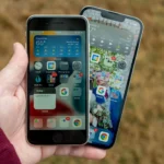 Thiết kế cổ điển của iPhone SE 2022 với nút Home vật lý và viền màn hình dày