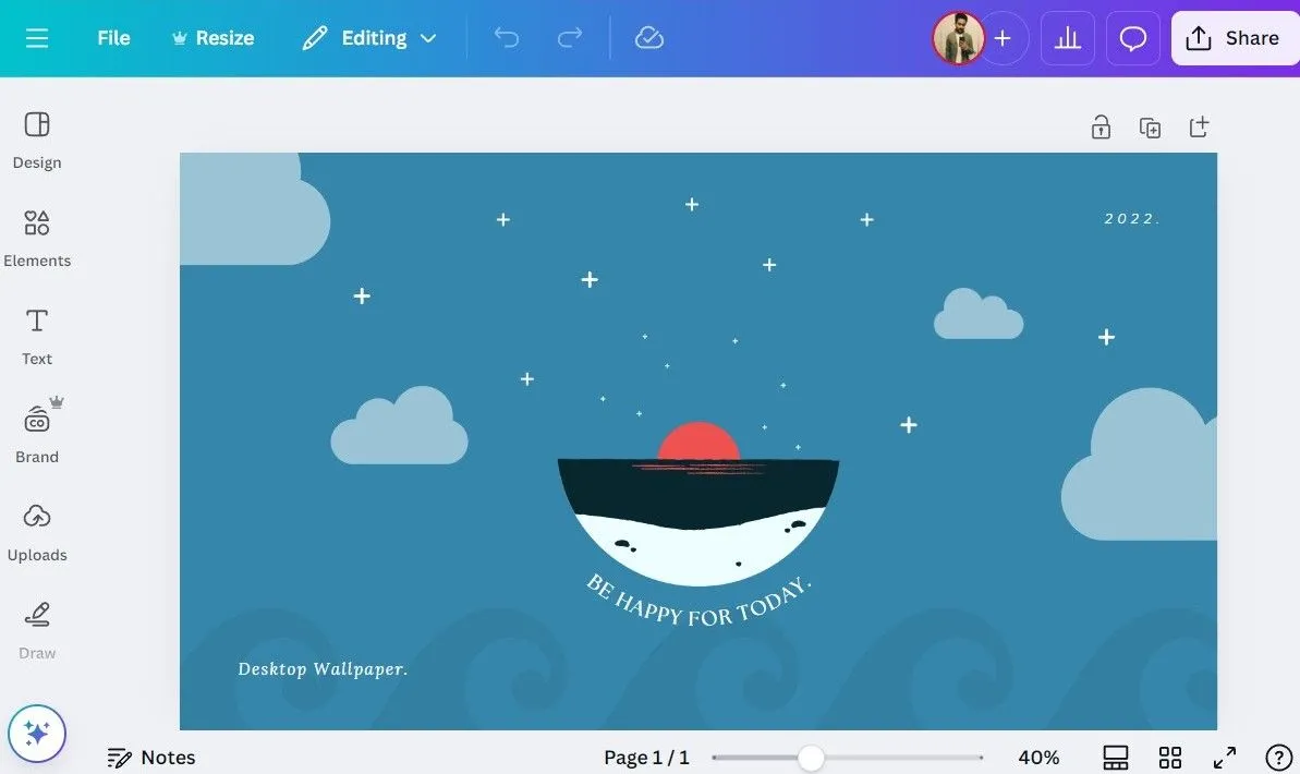 Thiết kế hình nền tùy chỉnh cho máy tính hoặc điện thoại ngay trong Canva