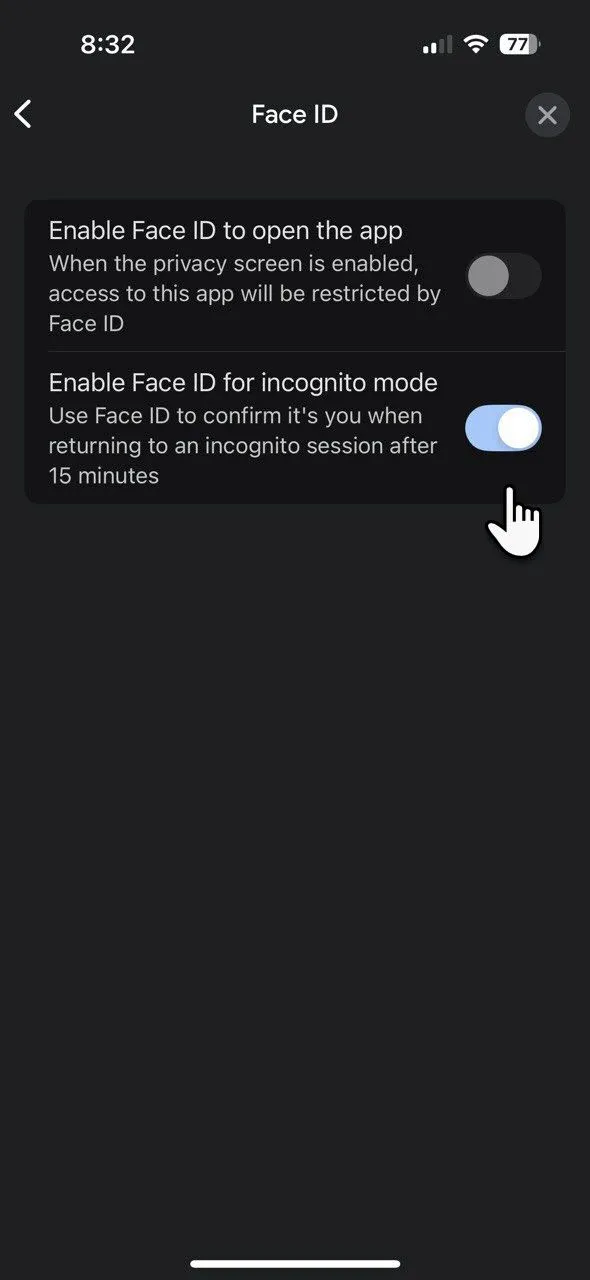 Thiết lập Face ID để bảo mật ứng dụng Google trên iPhone