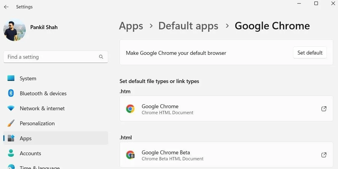 Thiết lập Google Chrome làm trình duyệt mặc định trên Windows 11 dễ dàng thông qua cài đặt hệ thống