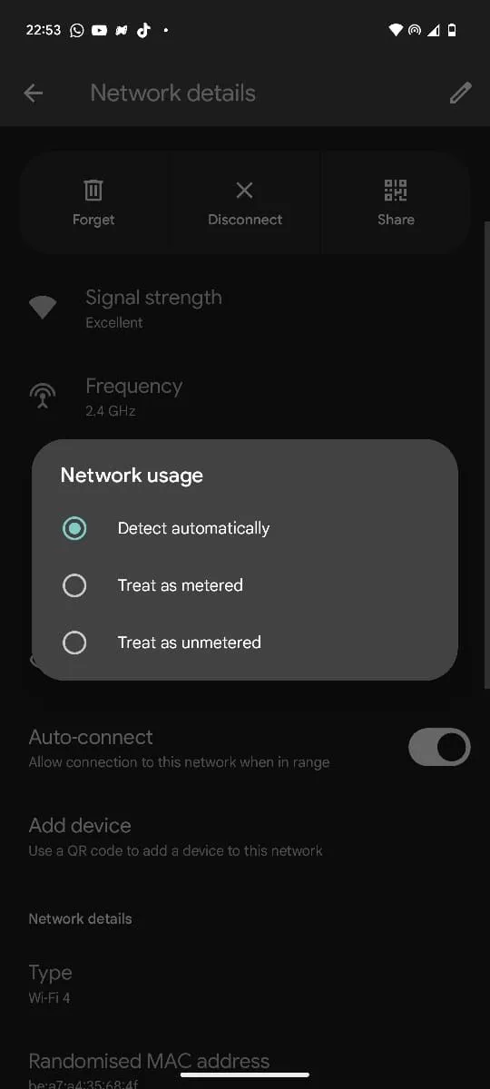 Thiết lập kết nối có giới hạn dữ liệu trên thiết bị Android để tiết kiệm 4G khi dùng hotspot