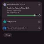 Thông báo easter egg của Android 16 hiển thị trên màn hình điện thoại Pixel