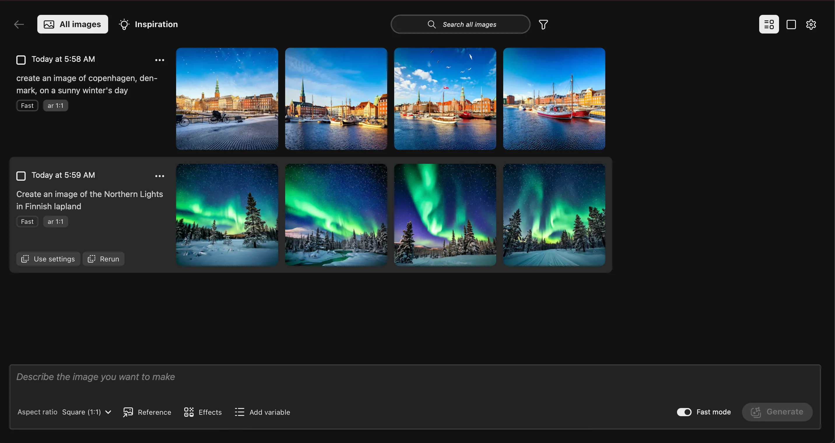 Thư viện hình ảnh AI trong phiên bản beta của Photoshop Generative Workspace