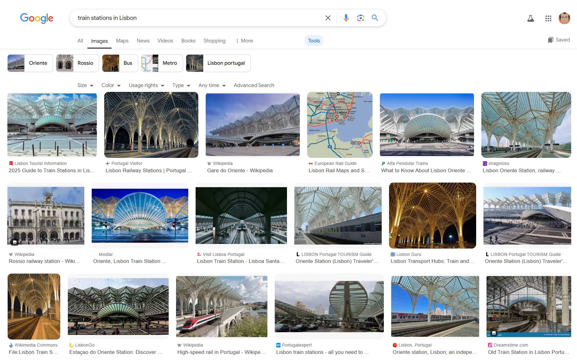 Tìm kiếm hình ảnh trên Google để nghiên cứu các lựa chọn phương tiện giao thông công cộng tại địa điểm du lịch