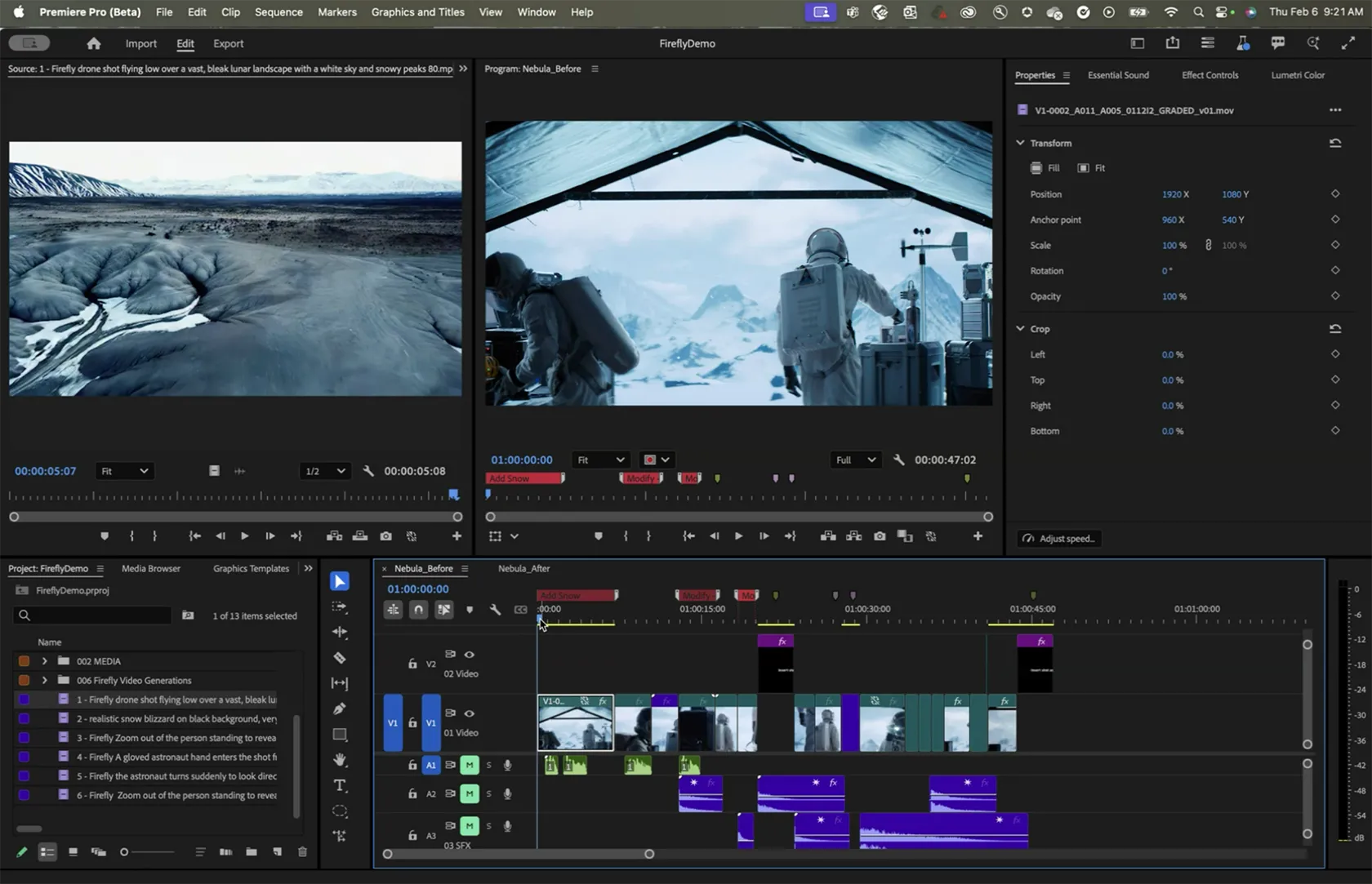 Tính năng Generative Extend trong Adobe Premiere Pro