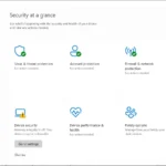 Tổng quan giao diện Bảo mật Windows (Windows Security) cho thấy các tính năng bảo vệ virus, tường lửa và kiểm soát ứng dụng