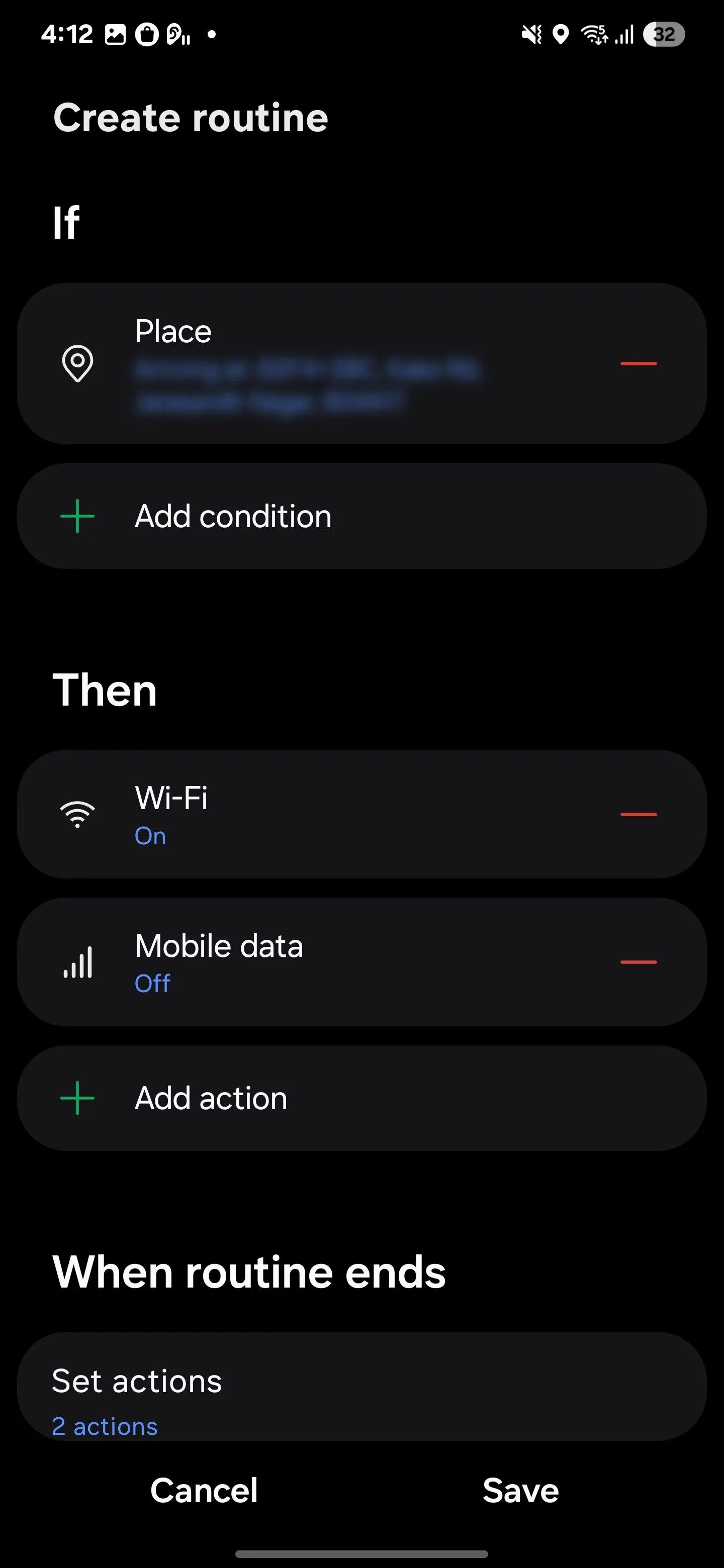 Tổng quan về quy trình tự động bật Wi-Fi khi về nhà và tắt khi rời đi trên điện thoại Samsung.