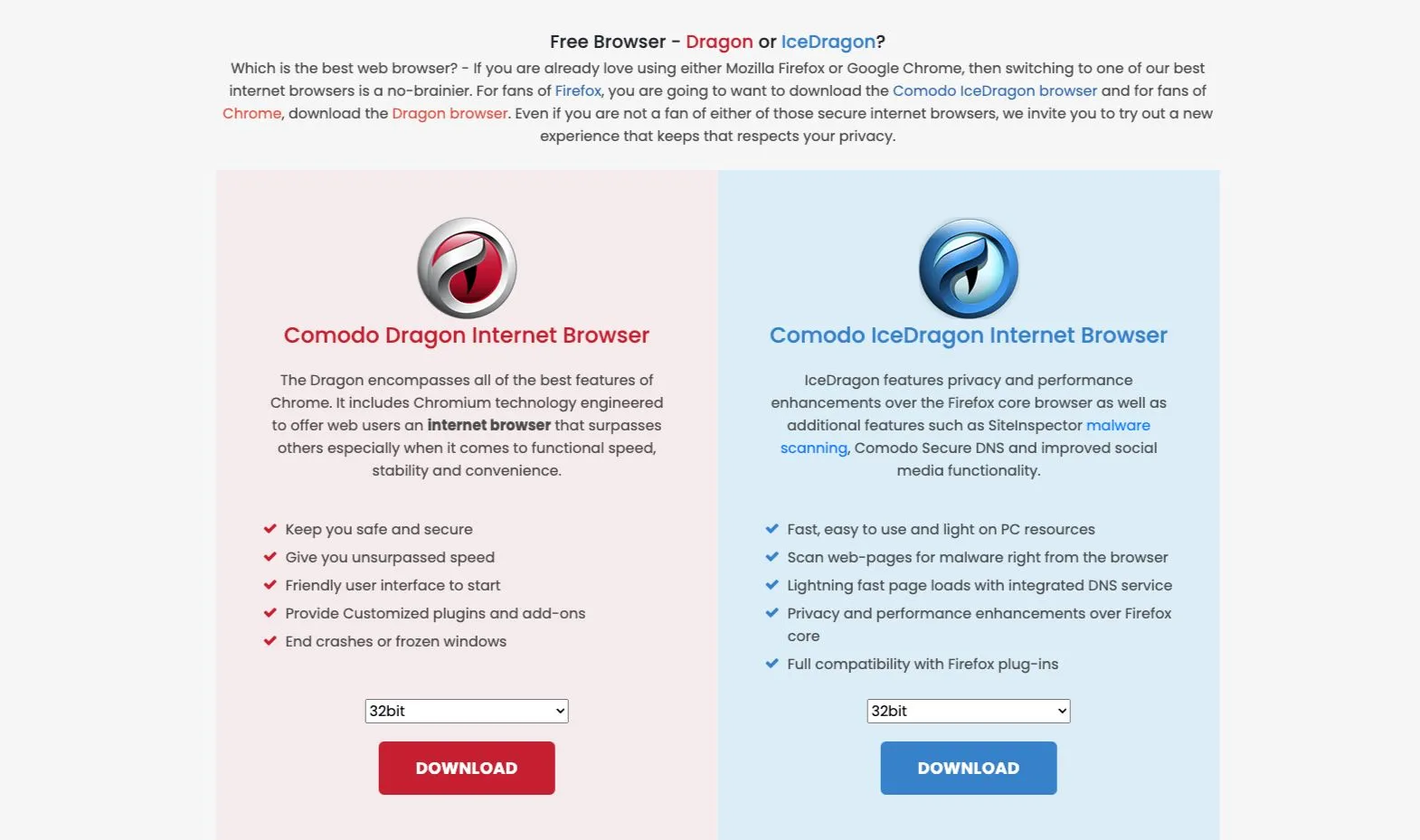 Trang chủ Comodo Internet Browser với các tính năng bảo mật