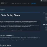 Trang đăng nhập Steam giả mạo trong chiến dịch lừa đảo bình chọn giải đấu