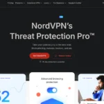 Trang giới thiệu tính năng bảo mật Threat Protection Pro từ NordVPN