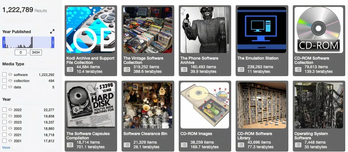 Trình giả lập game cổ điển MS-DOS đang chạy trên trình duyệt web của Internet Archive.