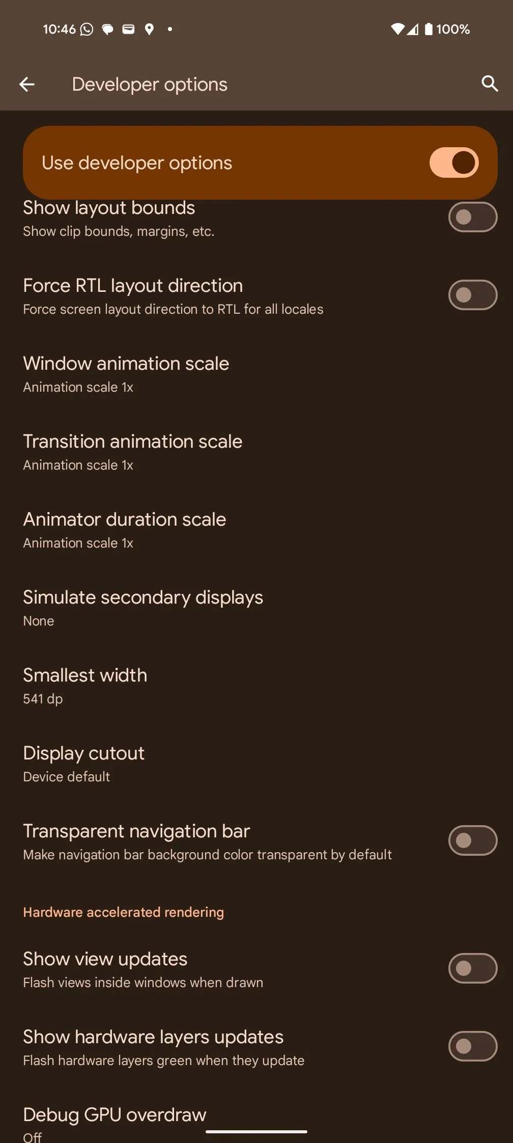Tùy chỉnh mục Chiều rộng nhỏ nhất trong Tùy chọn nhà phát triển Android để điều chỉnh mật độ hiển thị DPI
