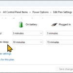 Tùy chọn "Change advanced power settings" trong cửa sổ Power Options của Windows 11