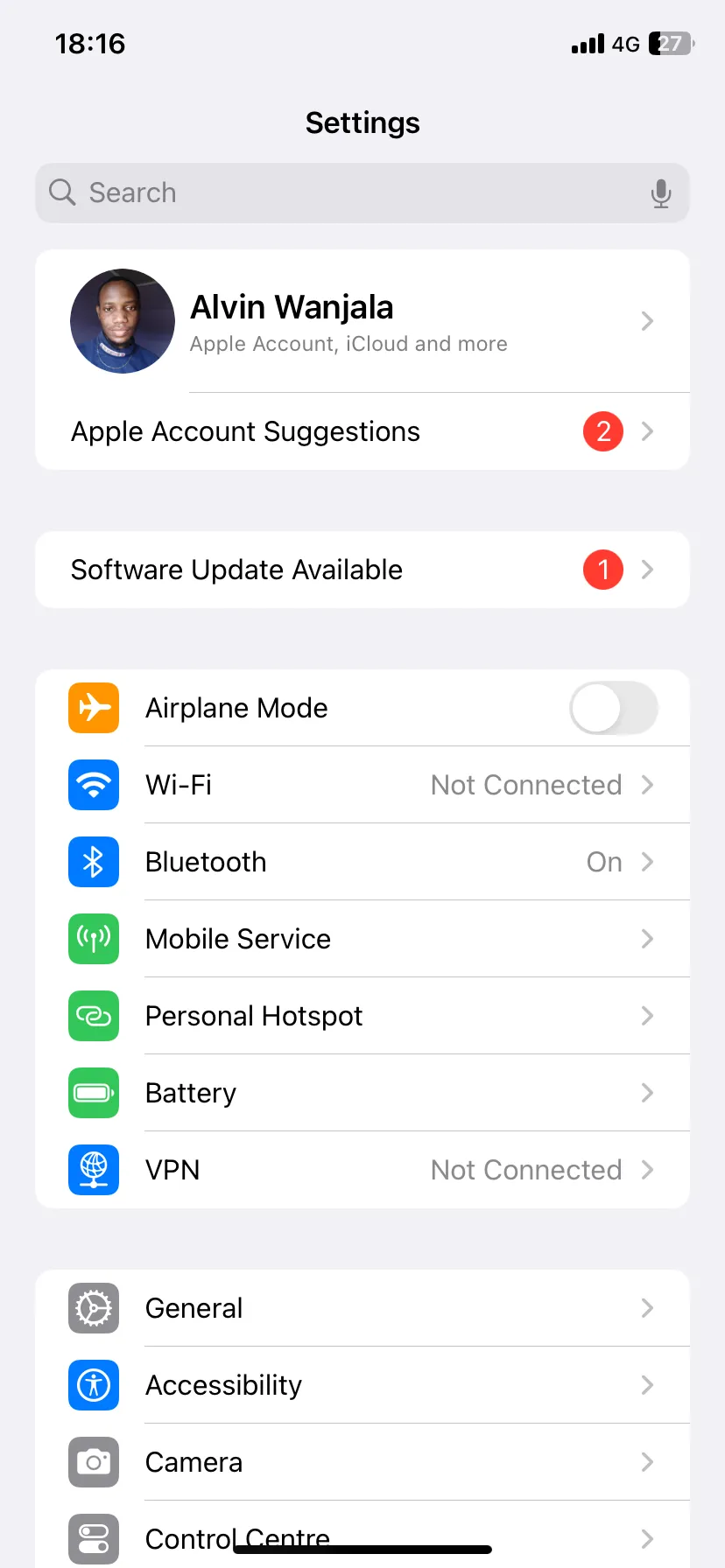 Tùy chọn dữ liệu di động trong cài đặt iPhone để tắt Chế độ Dữ liệu Thấp