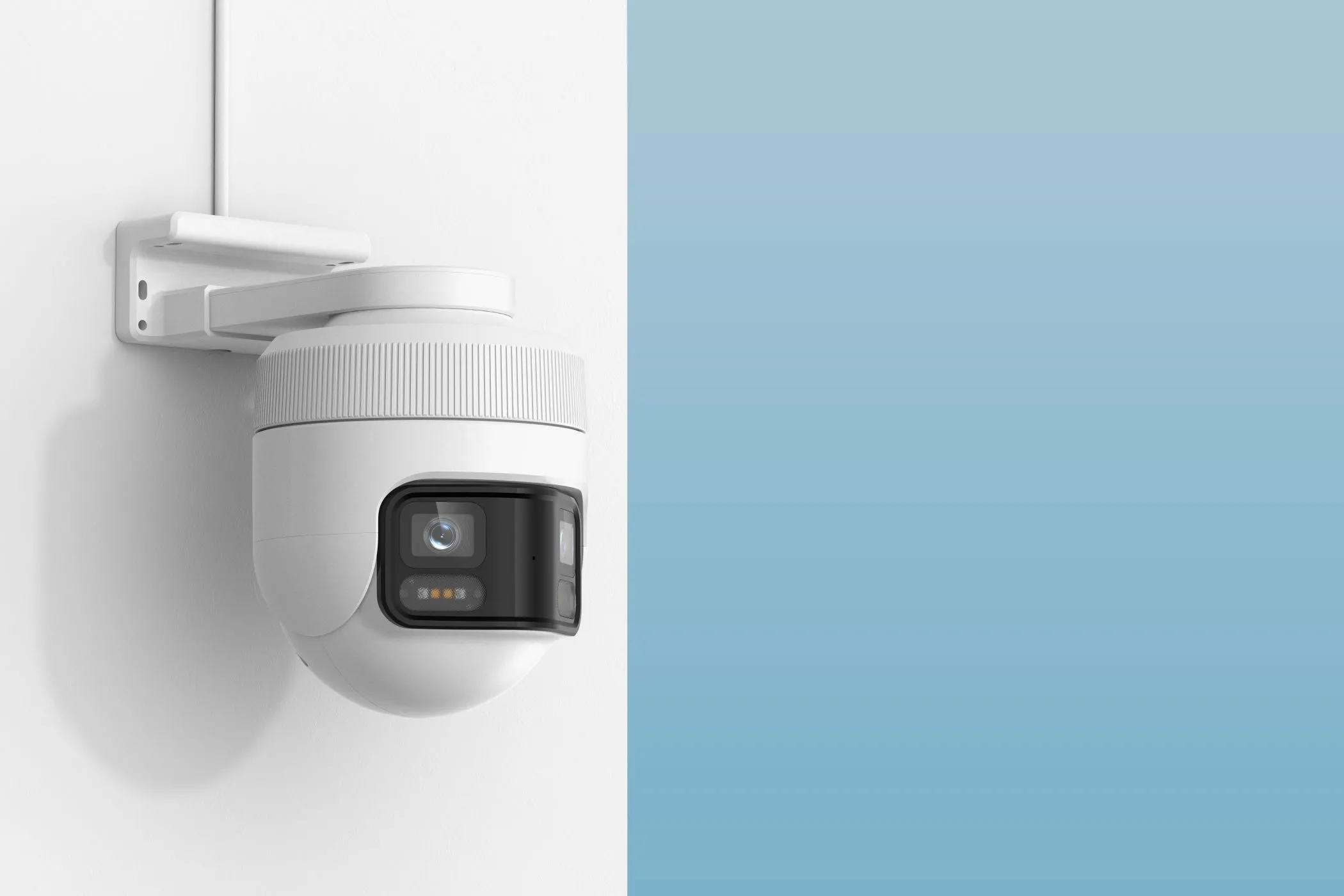Tùy chọn lắp đặt linh hoạt của IMILAB EC6 Panorama trên tường ngoài trời, cho phép đặt camera tại nhiều vị trí khác nhau.