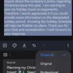 Tùy chọn thay đổi văn phong tin nhắn trong Chat Assist trên bàn phím Samsung Galaxy AI