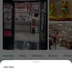 Tùy chọn thêm nhãn địa điểm trong Google Maps