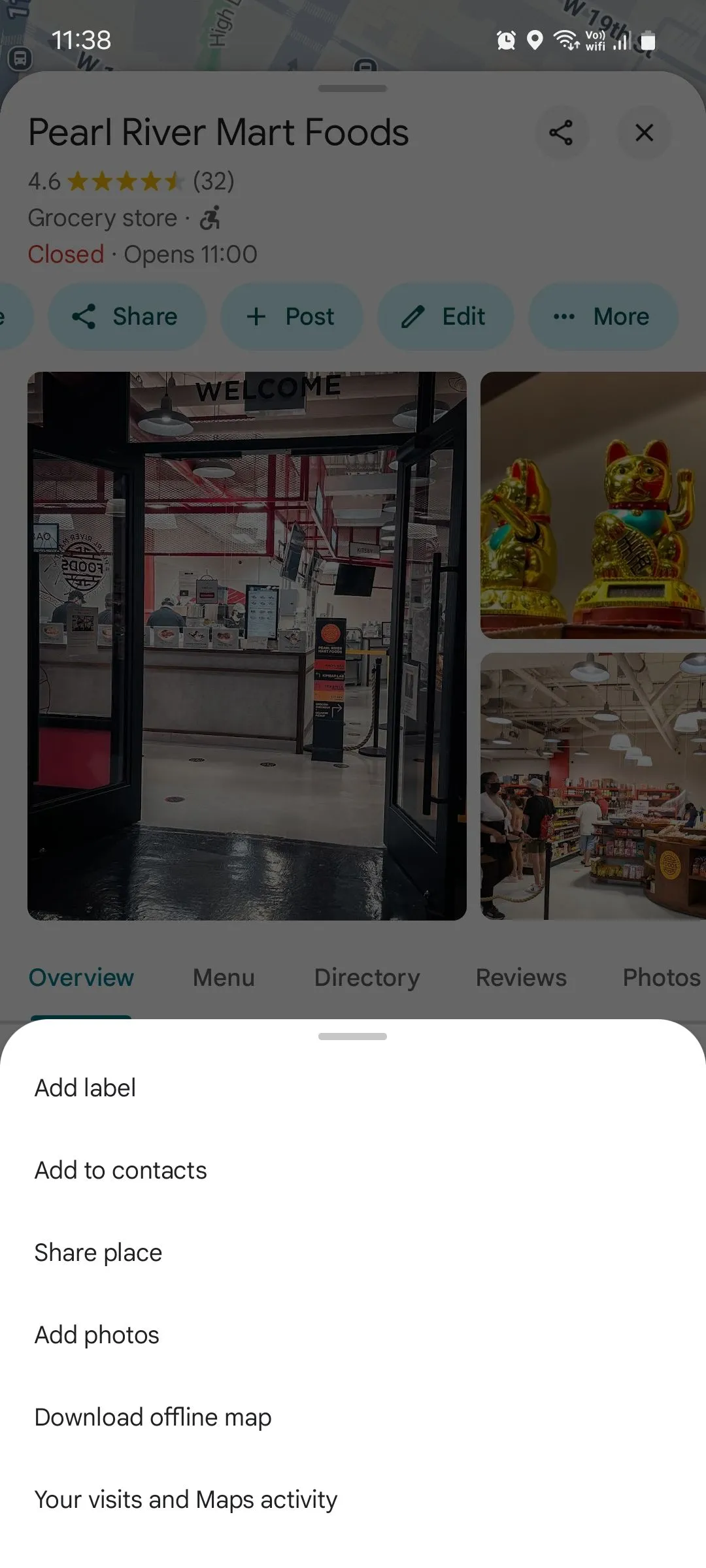 Tùy chọn thêm nhãn địa điểm trong Google Maps