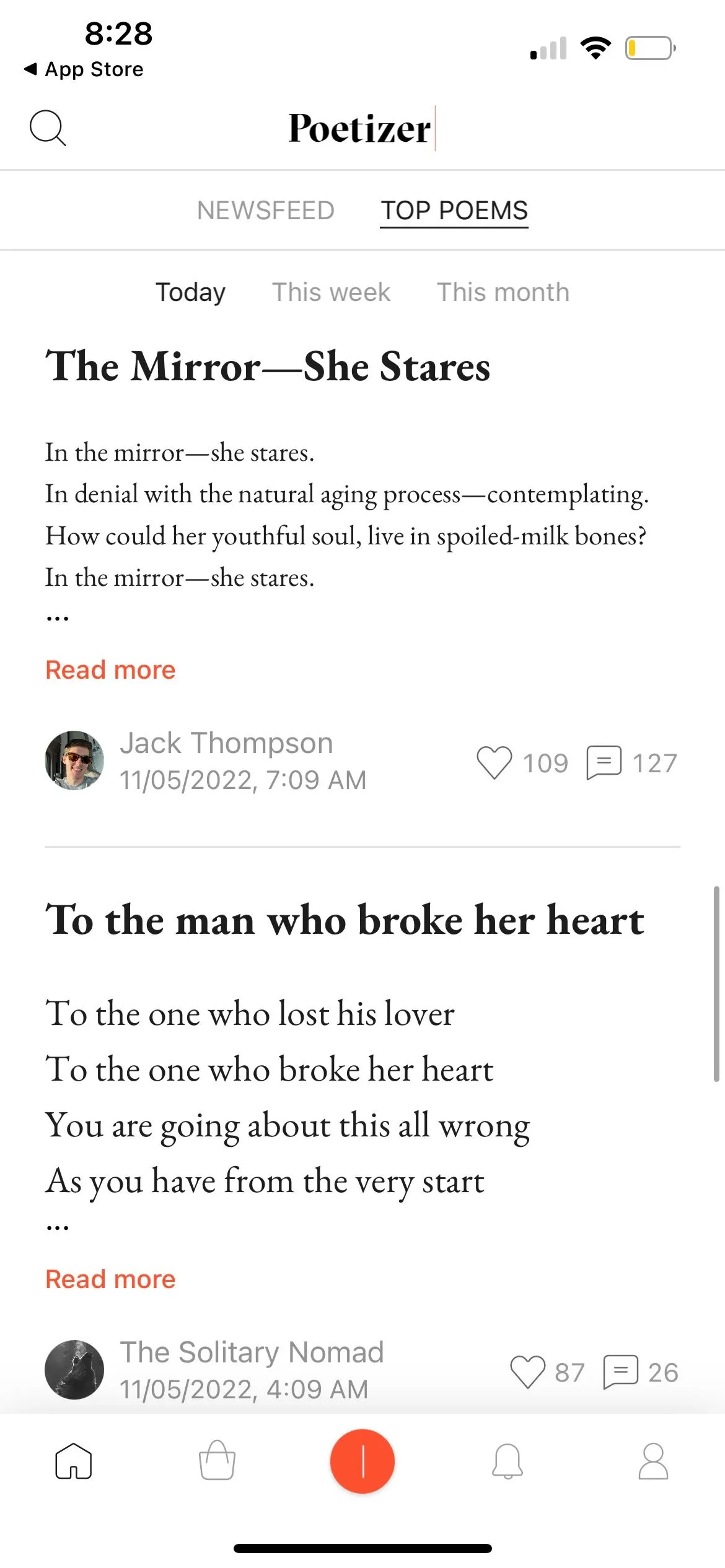 Tuyển tập thơ hàng đầu mỗi ngày trên ứng dụng Poetizer