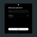 Ví dụ về mật khẩu yếu được hiển thị khi đăng nhập vào tài khoản Twitter, minh họa rủi ro bảo mật