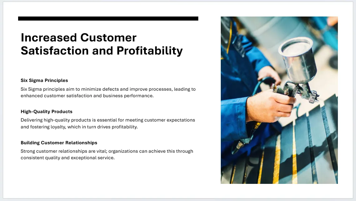 Ví dụ về một slide PowerPoint với thiết kế cơ bản do Copilot tự động tạo