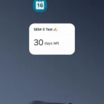 Widget đếm ngược của Lịch Samsung hiển thị trên màn hình chính