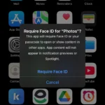 Xác nhận yêu cầu Face ID để khóa ứng dụng Ảnh trên iPhone